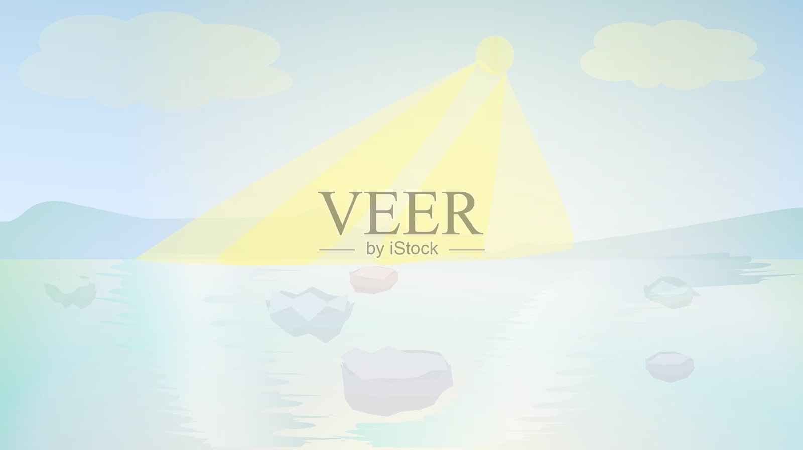 北极景观插画图片素材