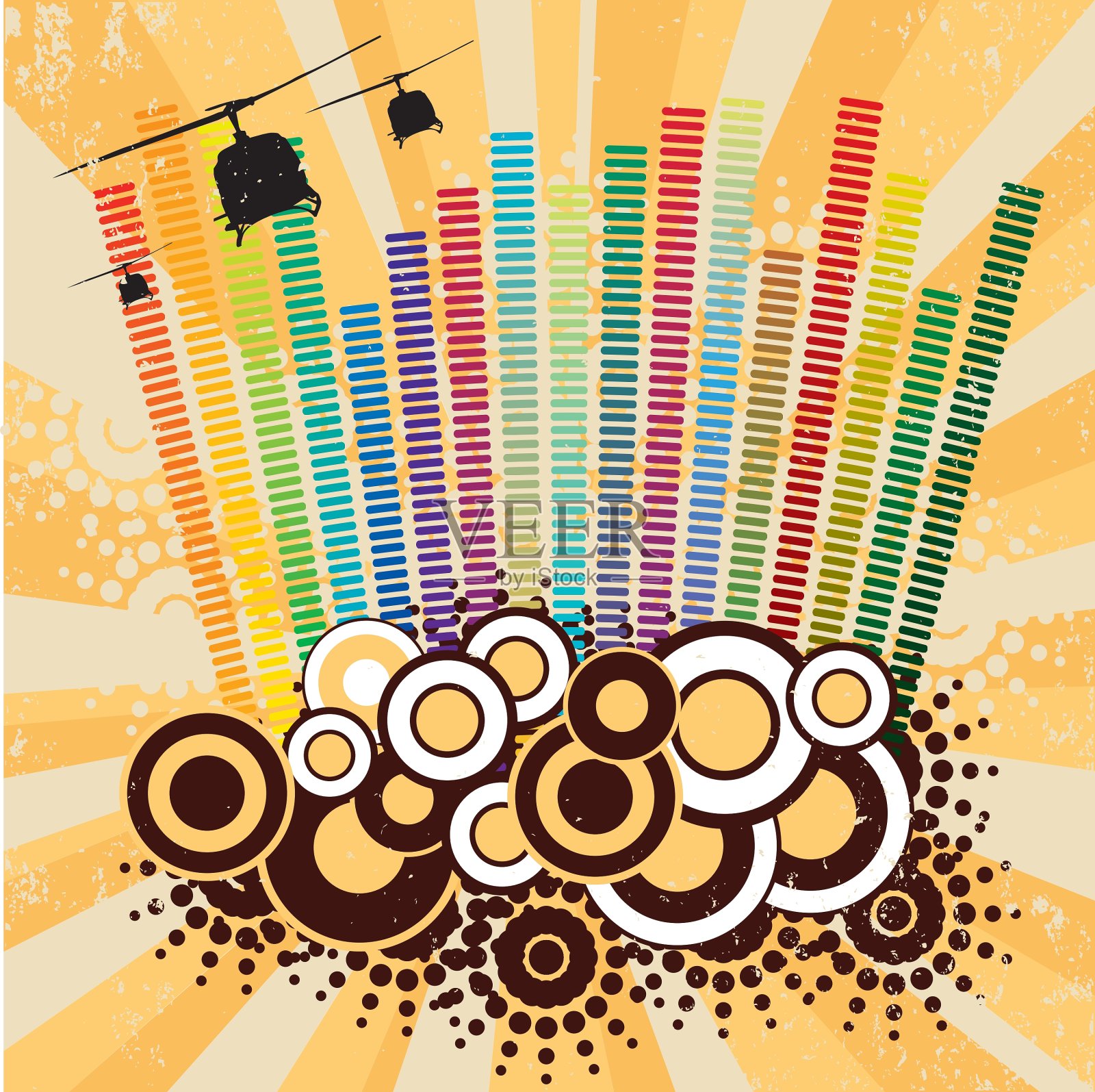 摘要城市背景插画图片素材