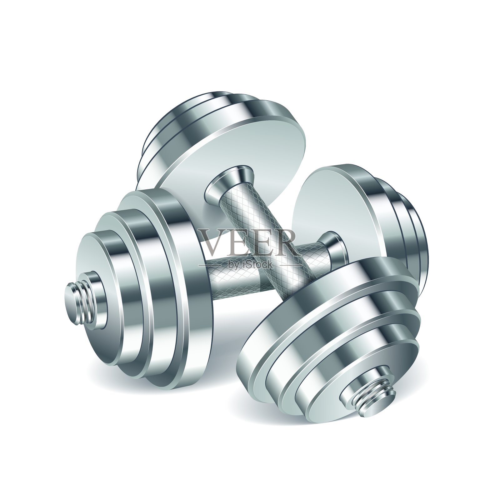 金属的哑铃设计元素图片
