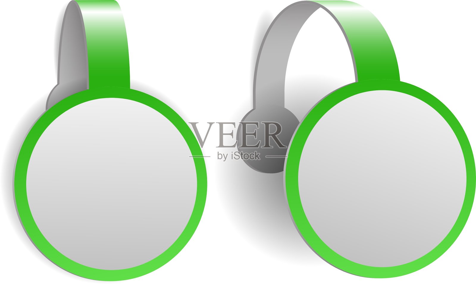 绿色广告摇摆设计元素图片