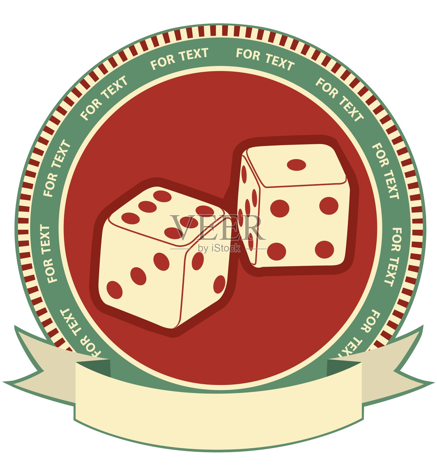 骰子标签背景上的白色设计元素图片