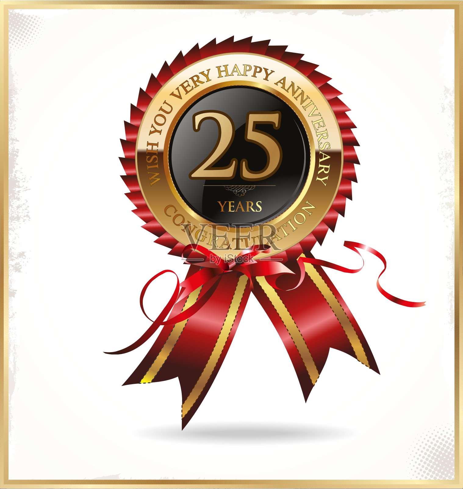 25周年纪念标签插画图片素材