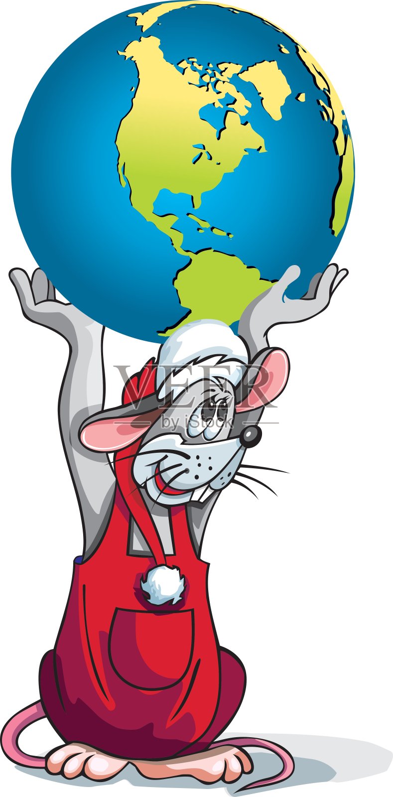 老鼠地球设计元素图片