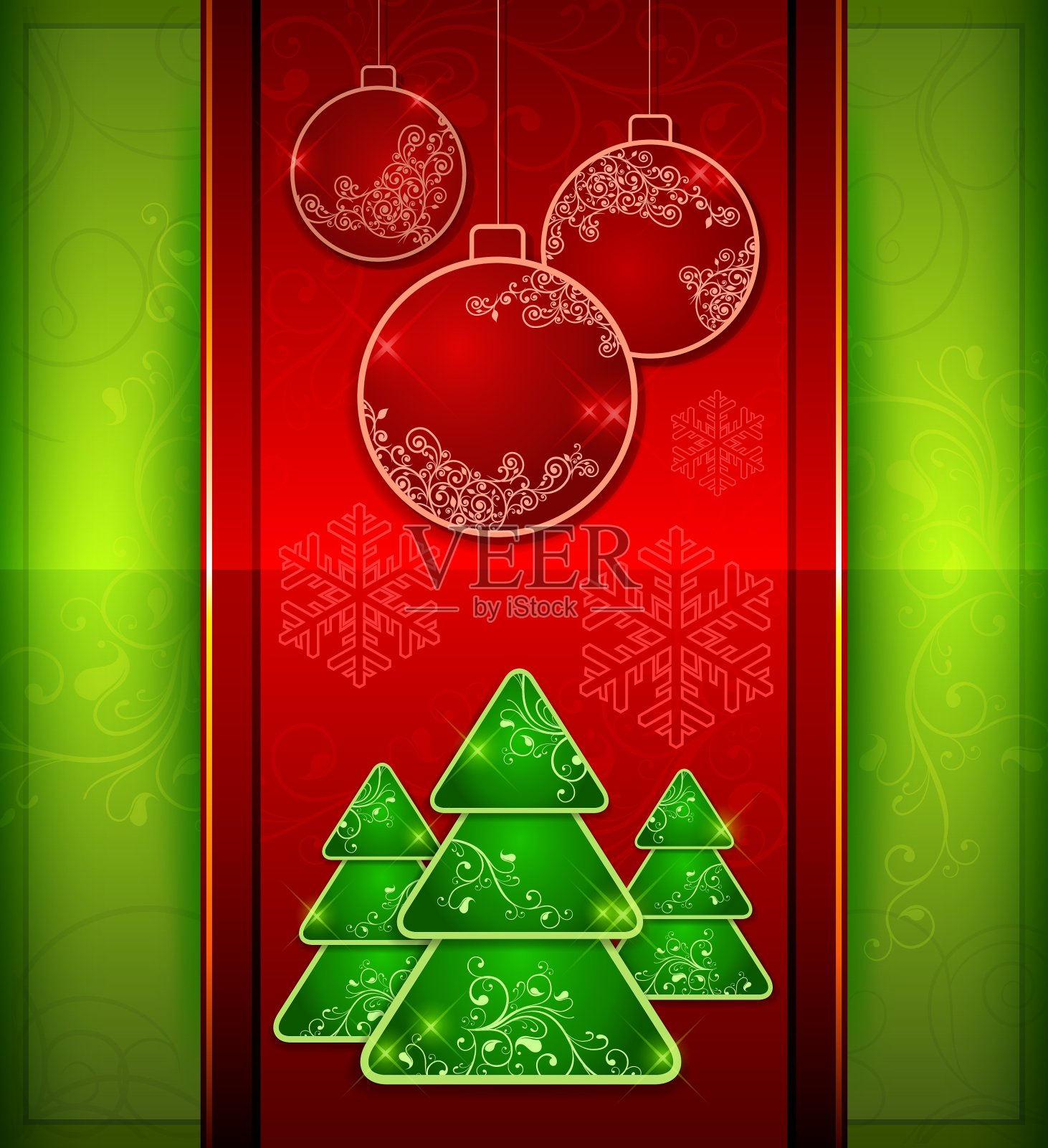 圣诞装饰物插画图片素材