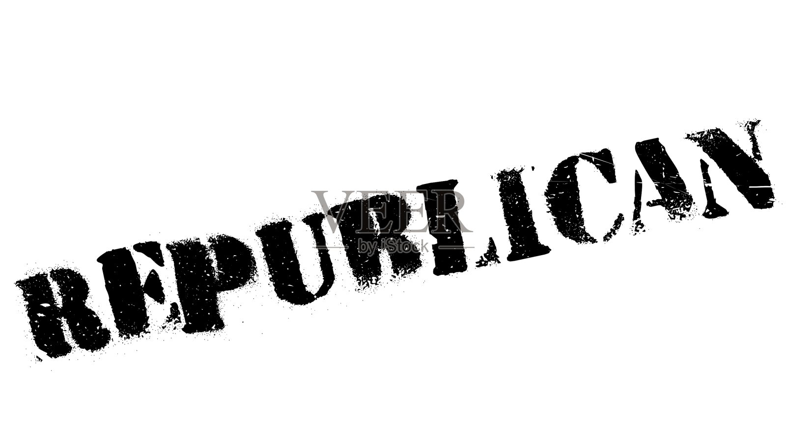 共和党橡皮图章插画图片素材