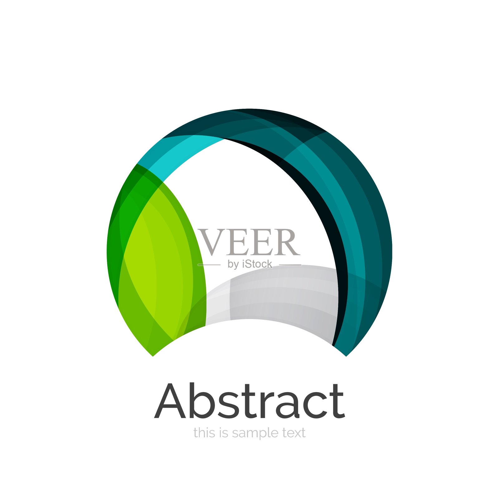 圆形标志透明重叠漩涡形状插画图片素材