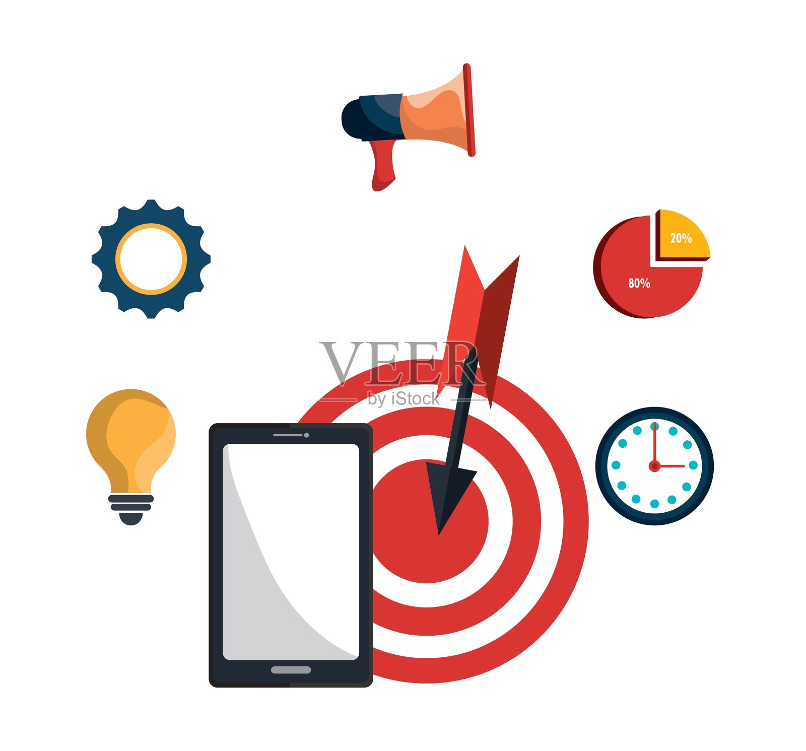 数字营销与广告插画图片素材