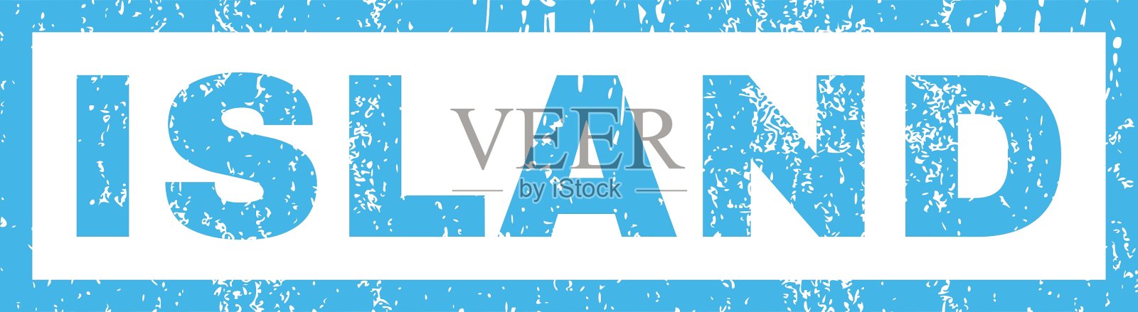 岛橡皮图章插画图片素材