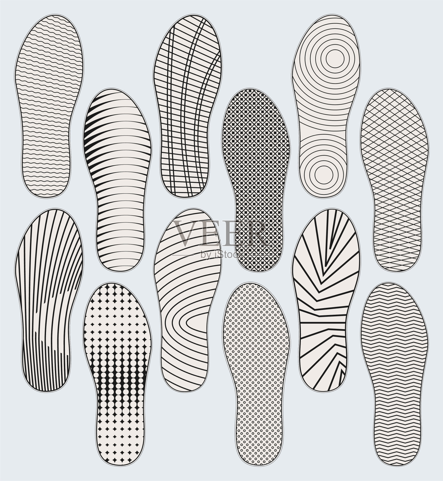 鞋的鞋底插画图片素材