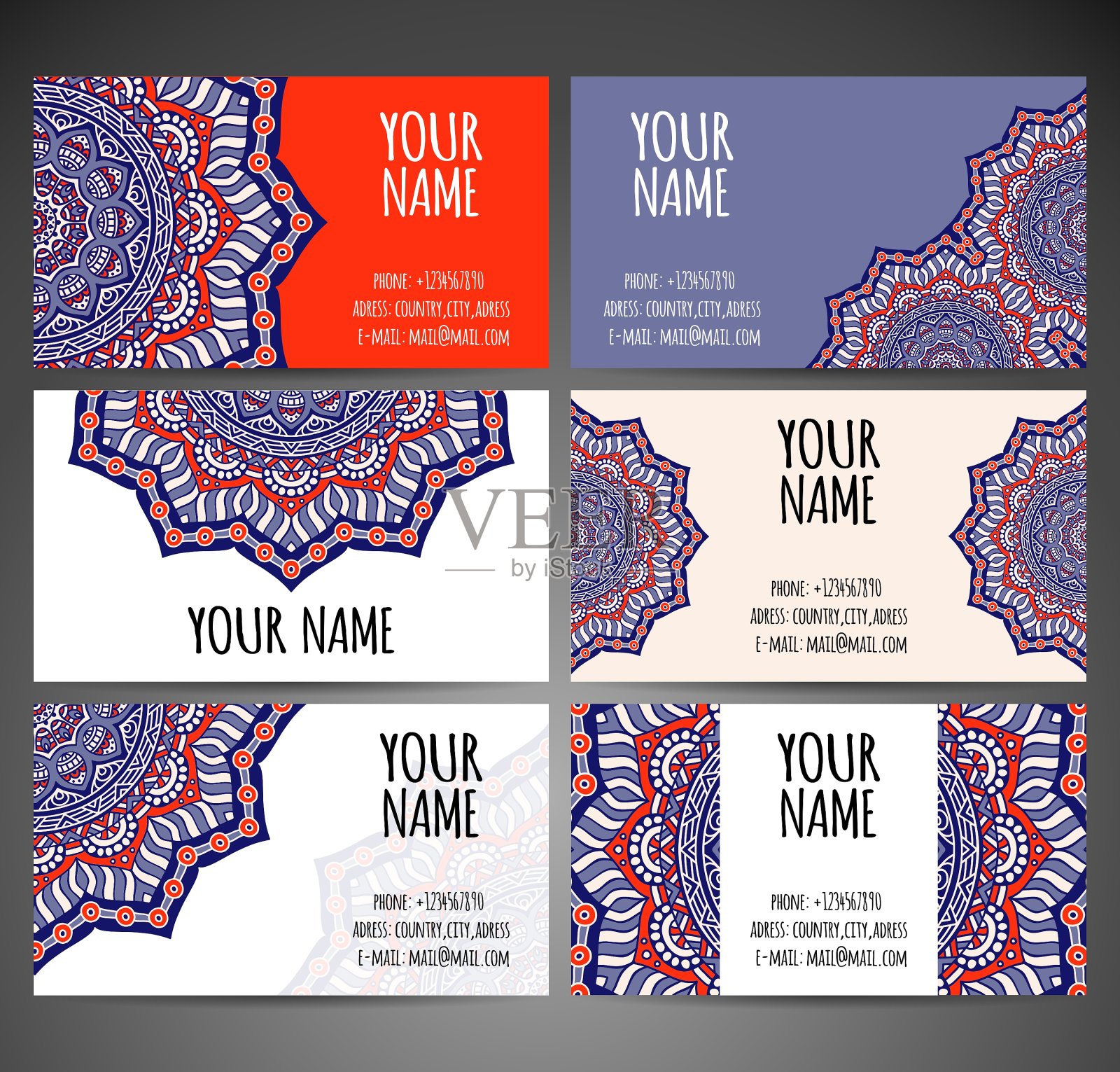 名片插画图片素材