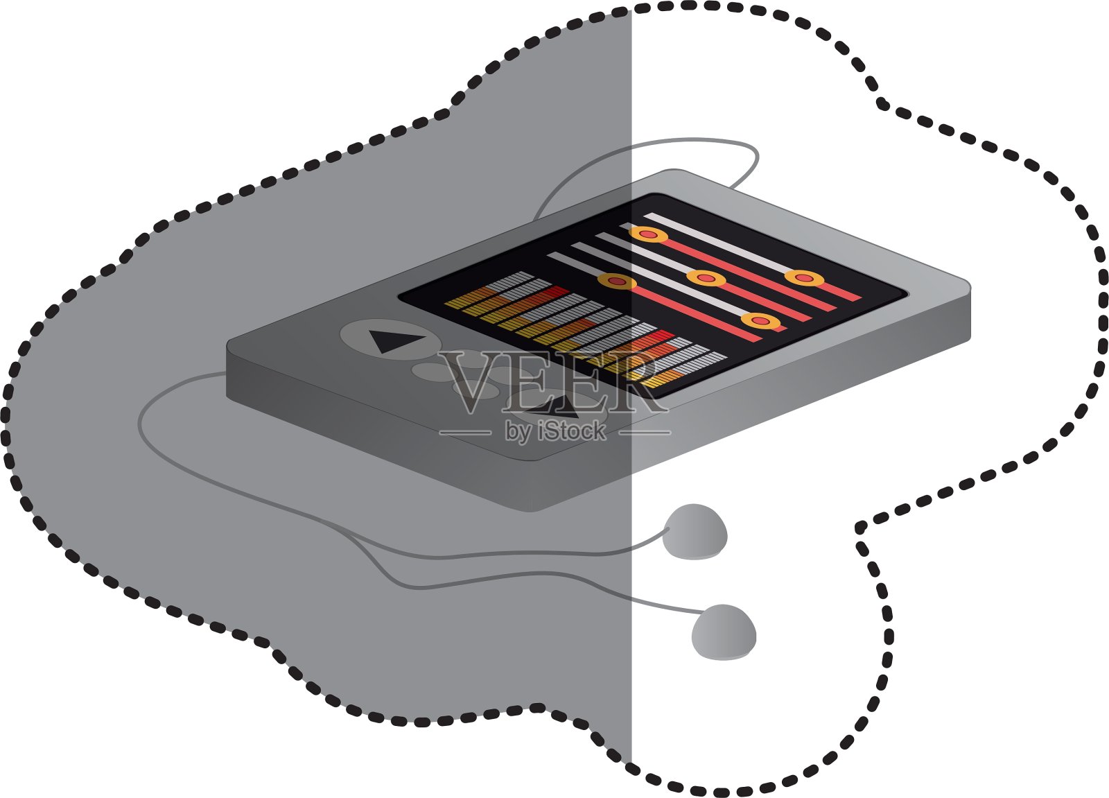 独立mp3设备设计插画图片素材