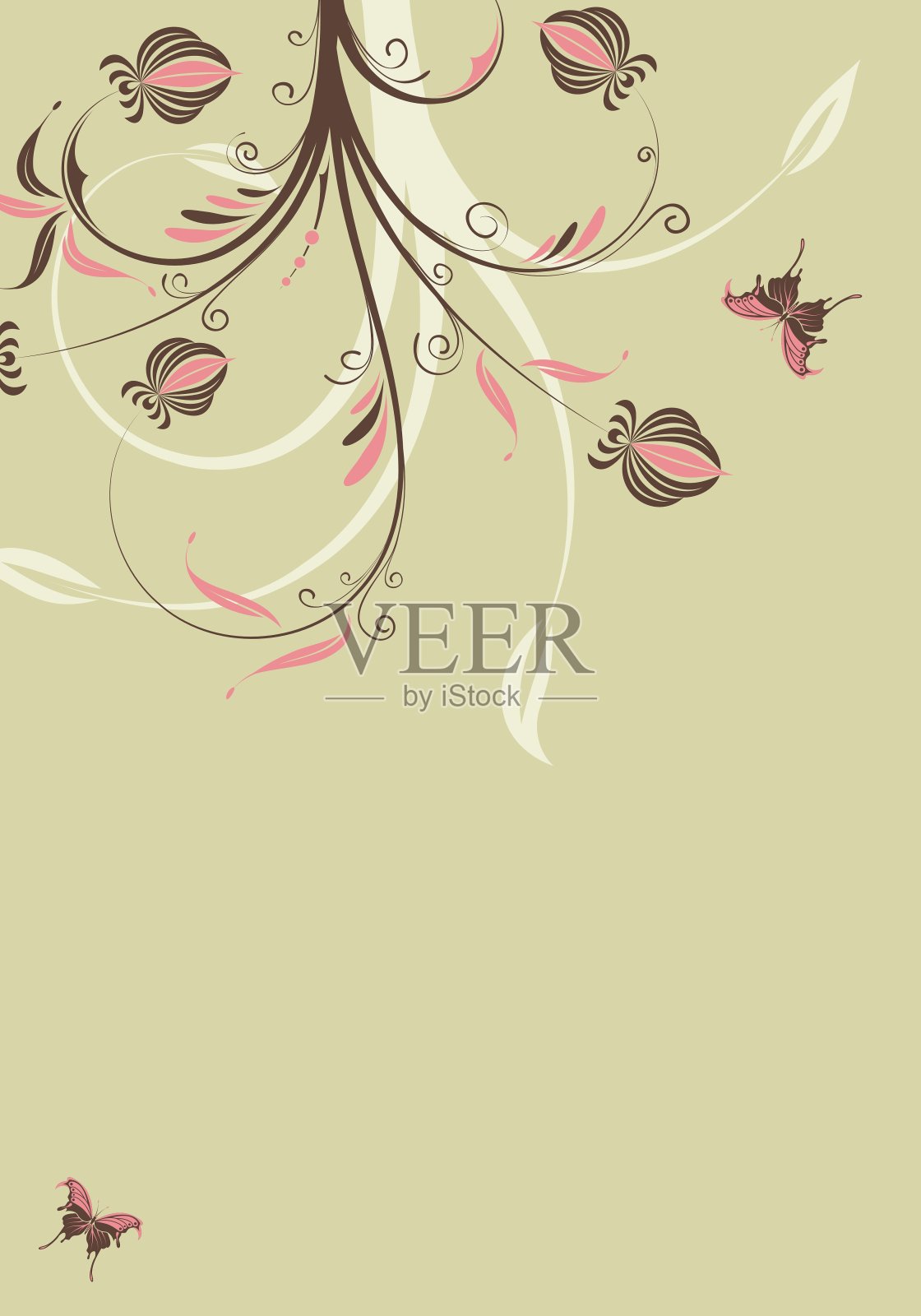 花的背景插画图片素材