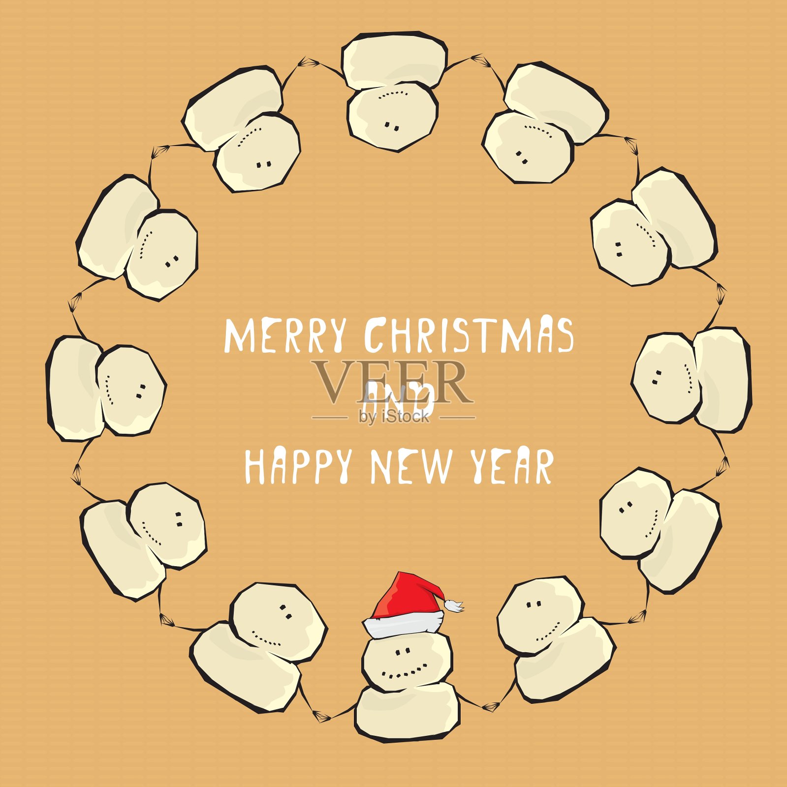 卡通圣诞快乐插画图片素材