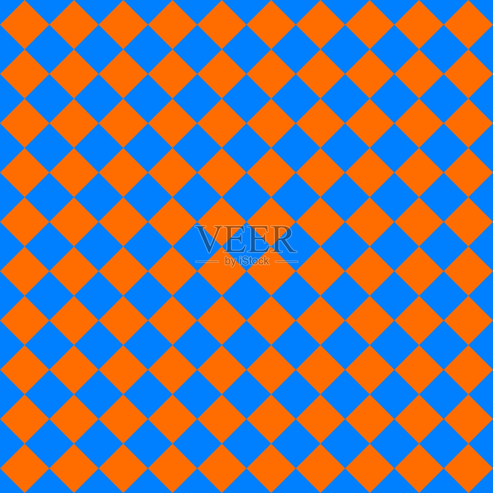 斜纹布无缝橙蓝图案插画图片素材