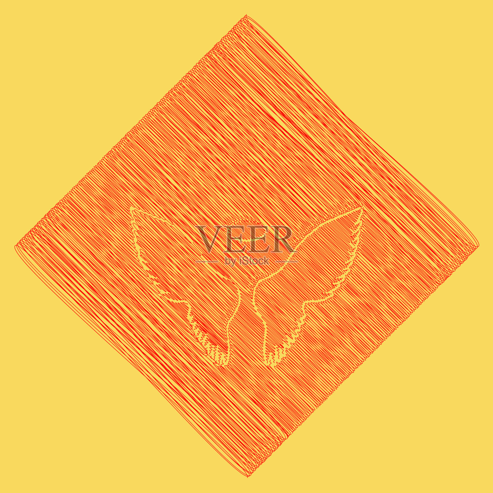 翅膀签名红色潦草的图标插画图片素材