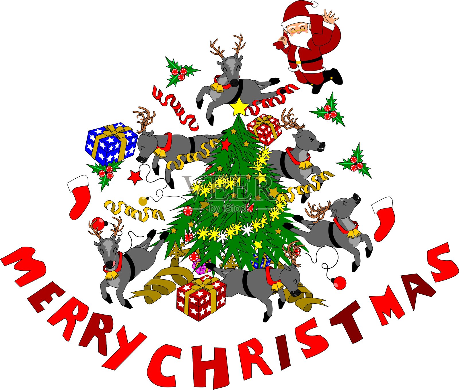 圣诞节的背景设计元素图片