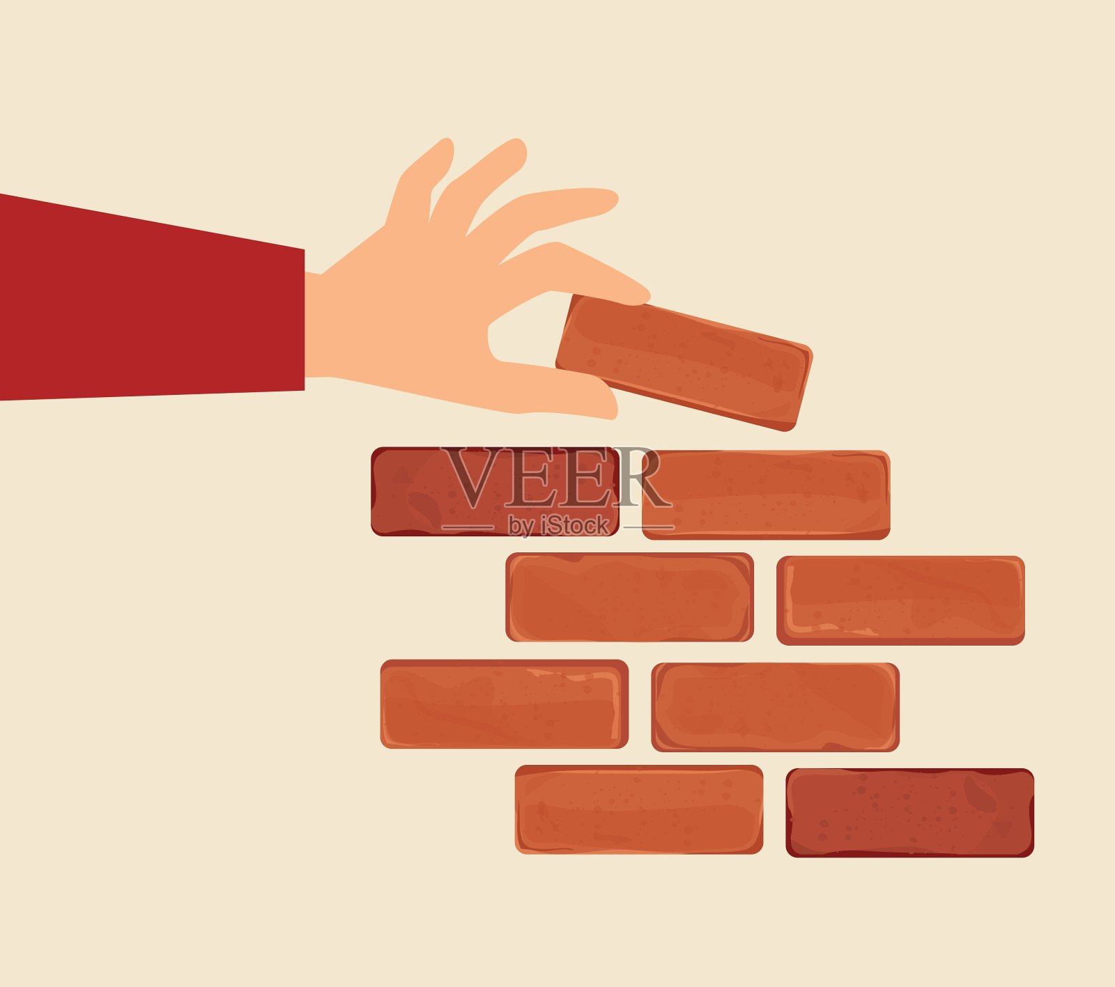 砖墙设计插画图片素材