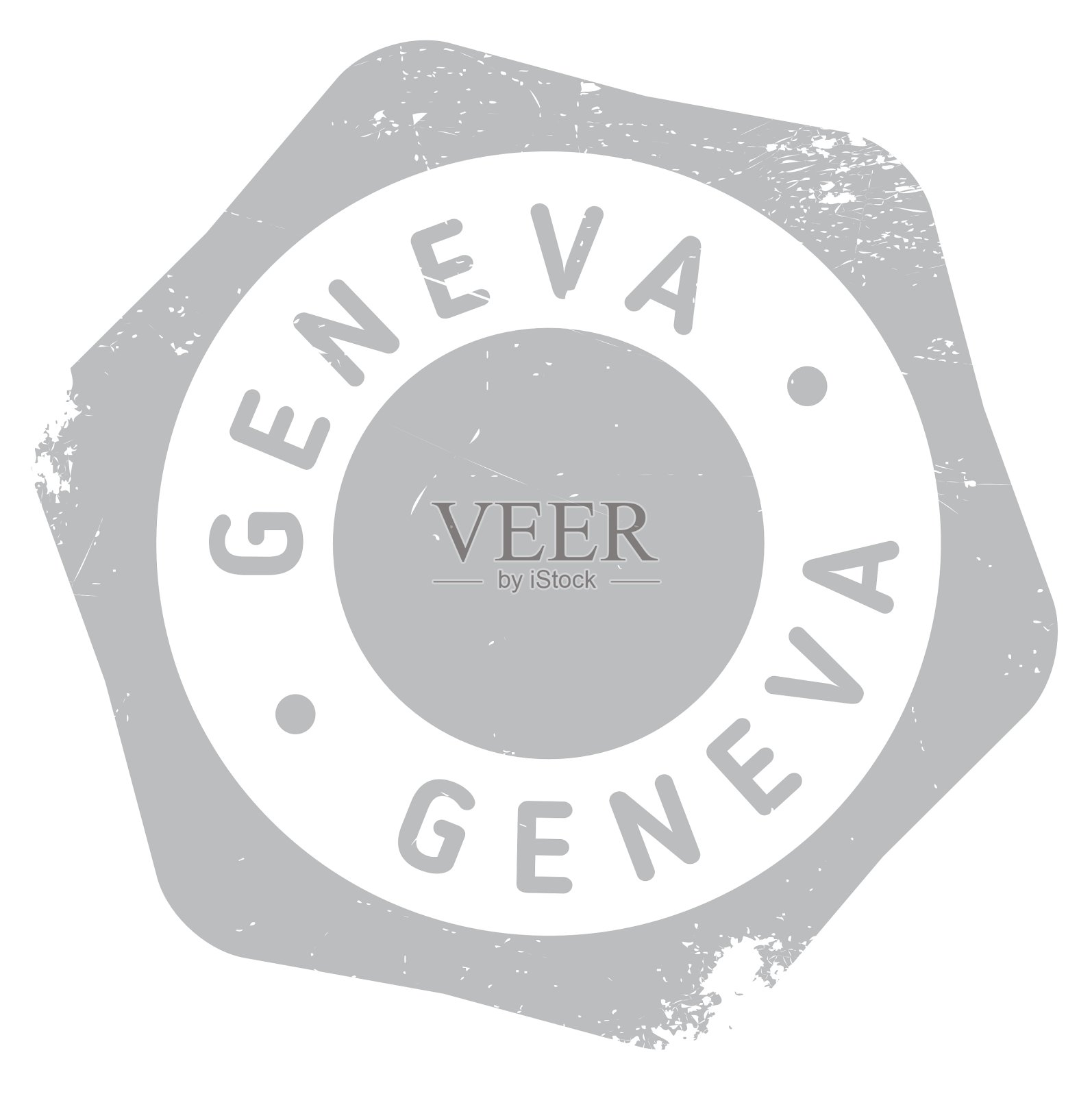 日内瓦印章橡胶垃圾插画图片素材