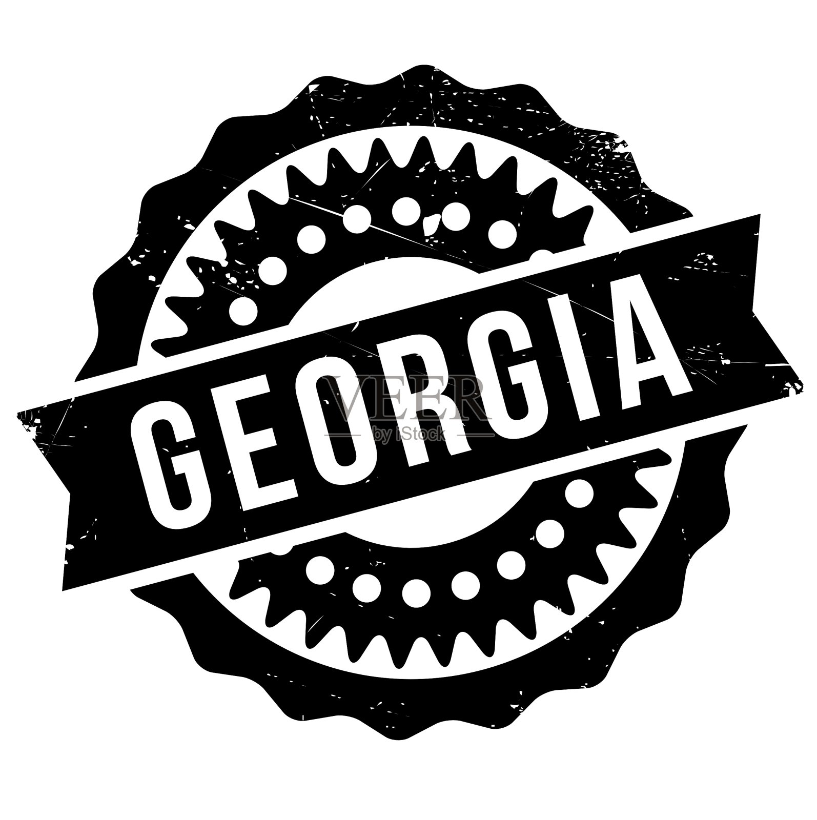 乔治亚州印章橡胶垃圾设计元素图片