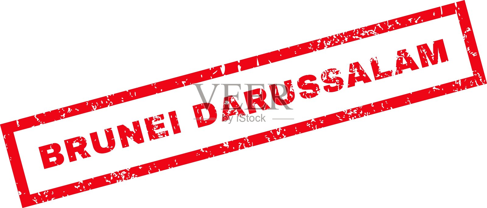 文莱达鲁萨兰国橡皮图章插画图片素材