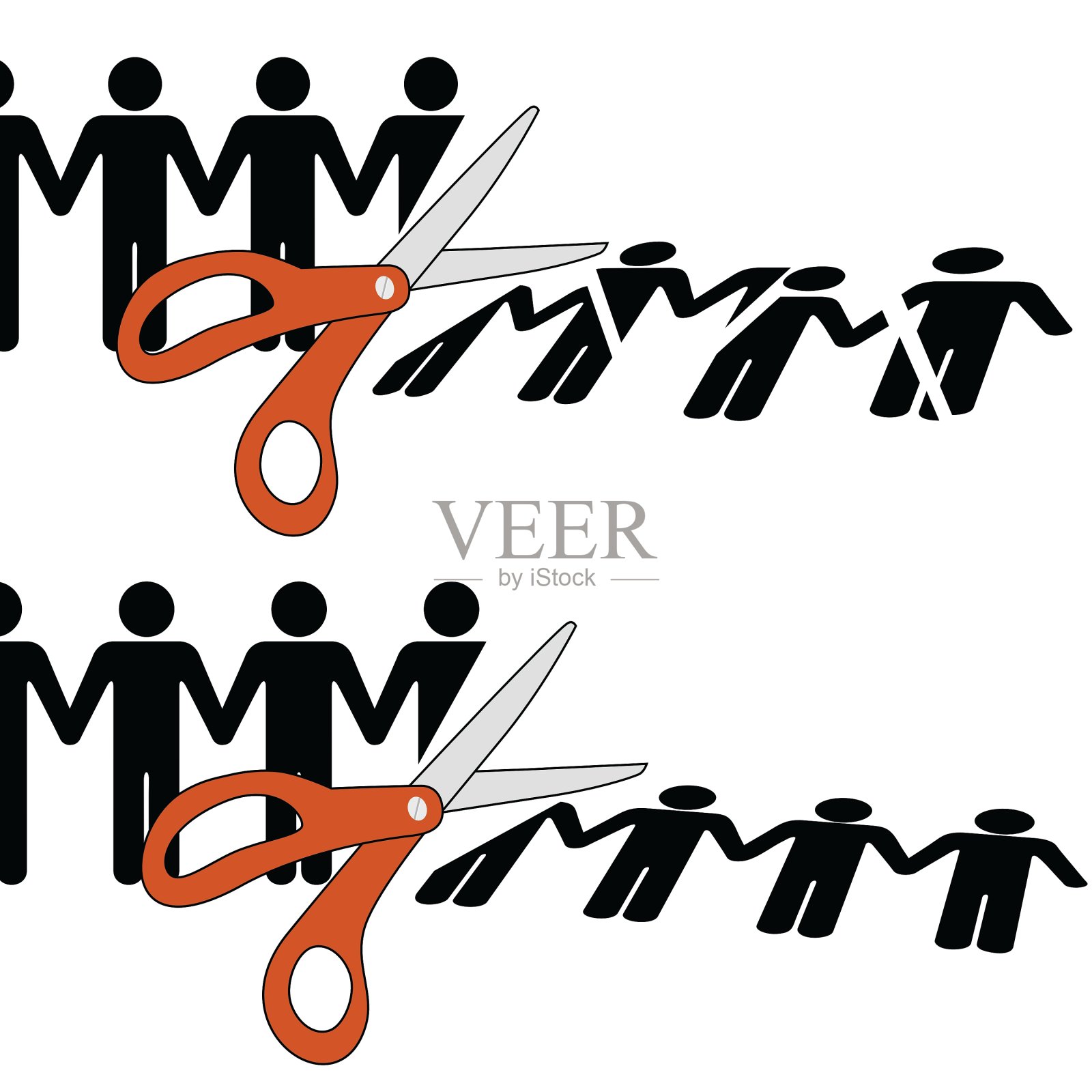 剪刀剪插画图片素材