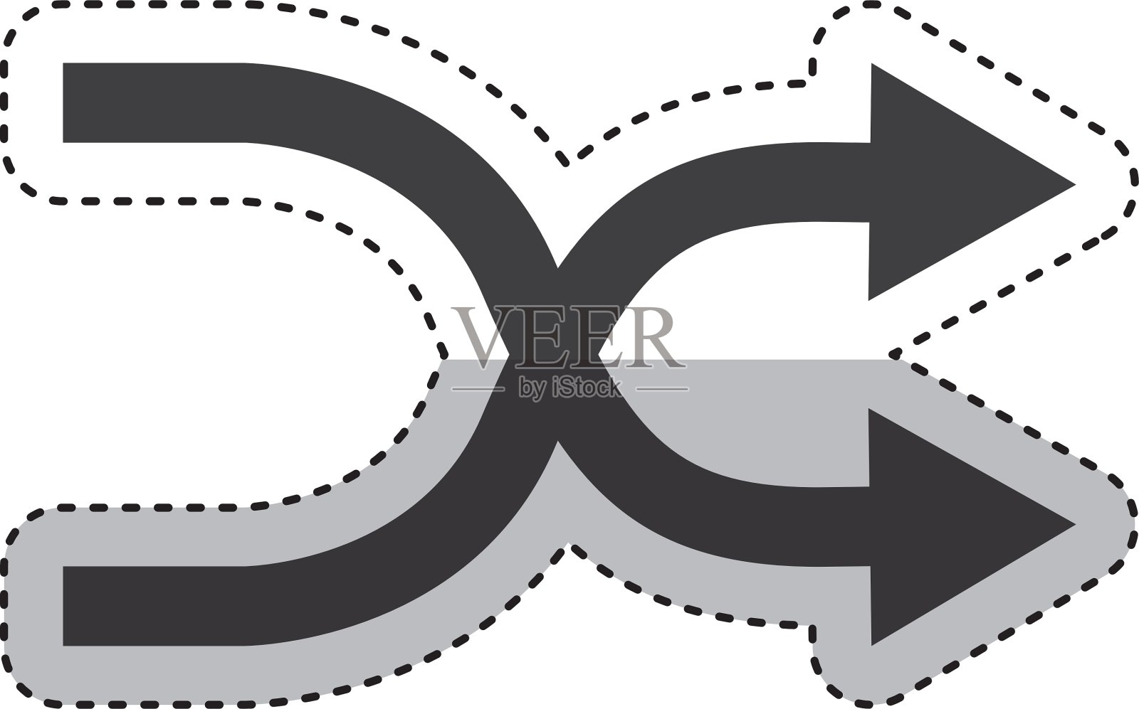 箭头改变符号孤立图标图标素材