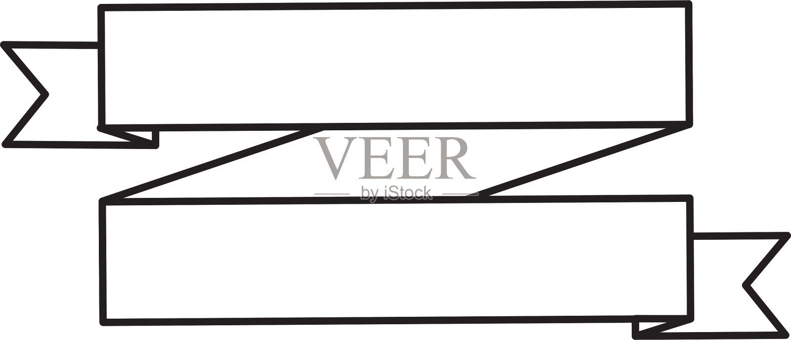 优雅的缎带框架设计元素图片