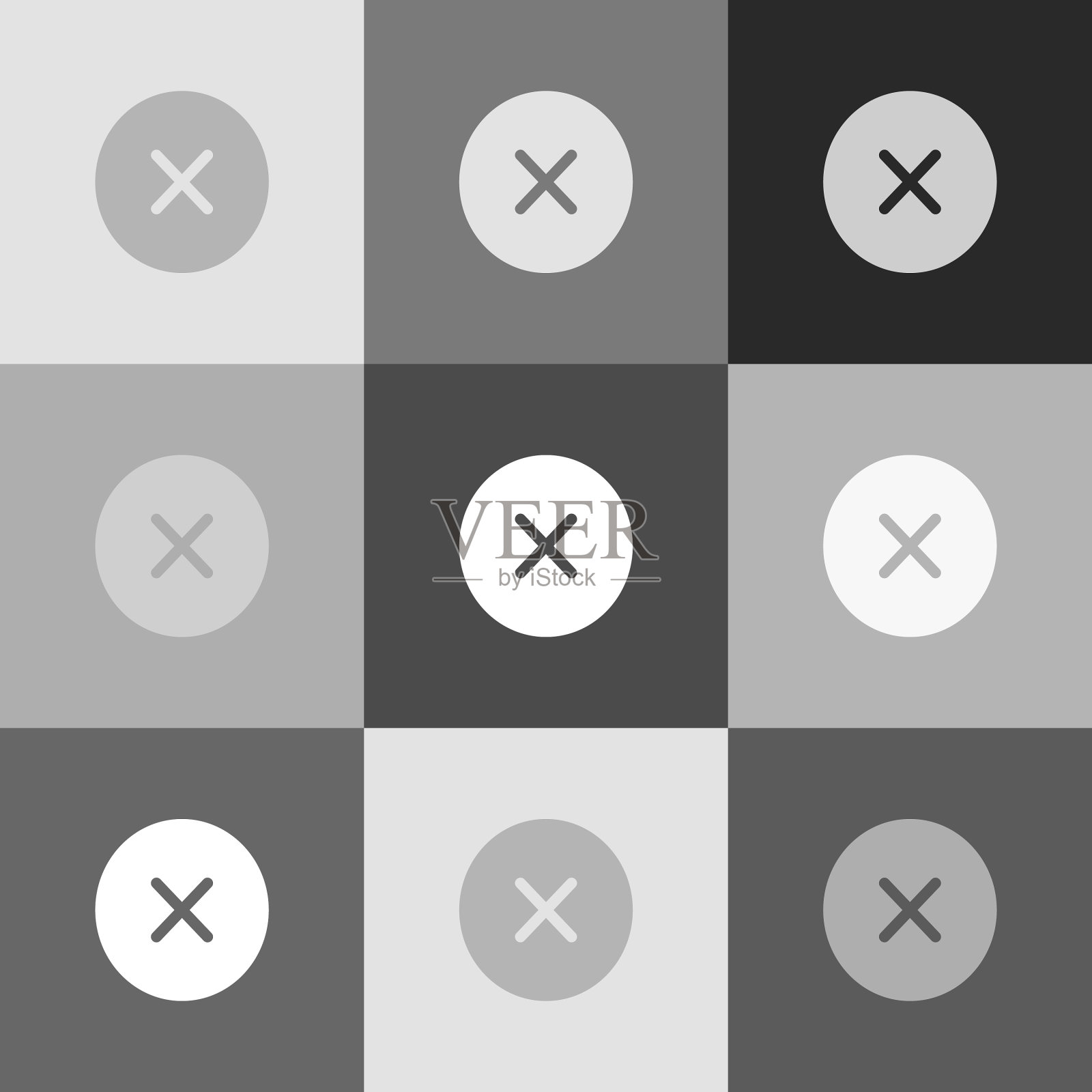 十字符号灰度版本插画图片素材