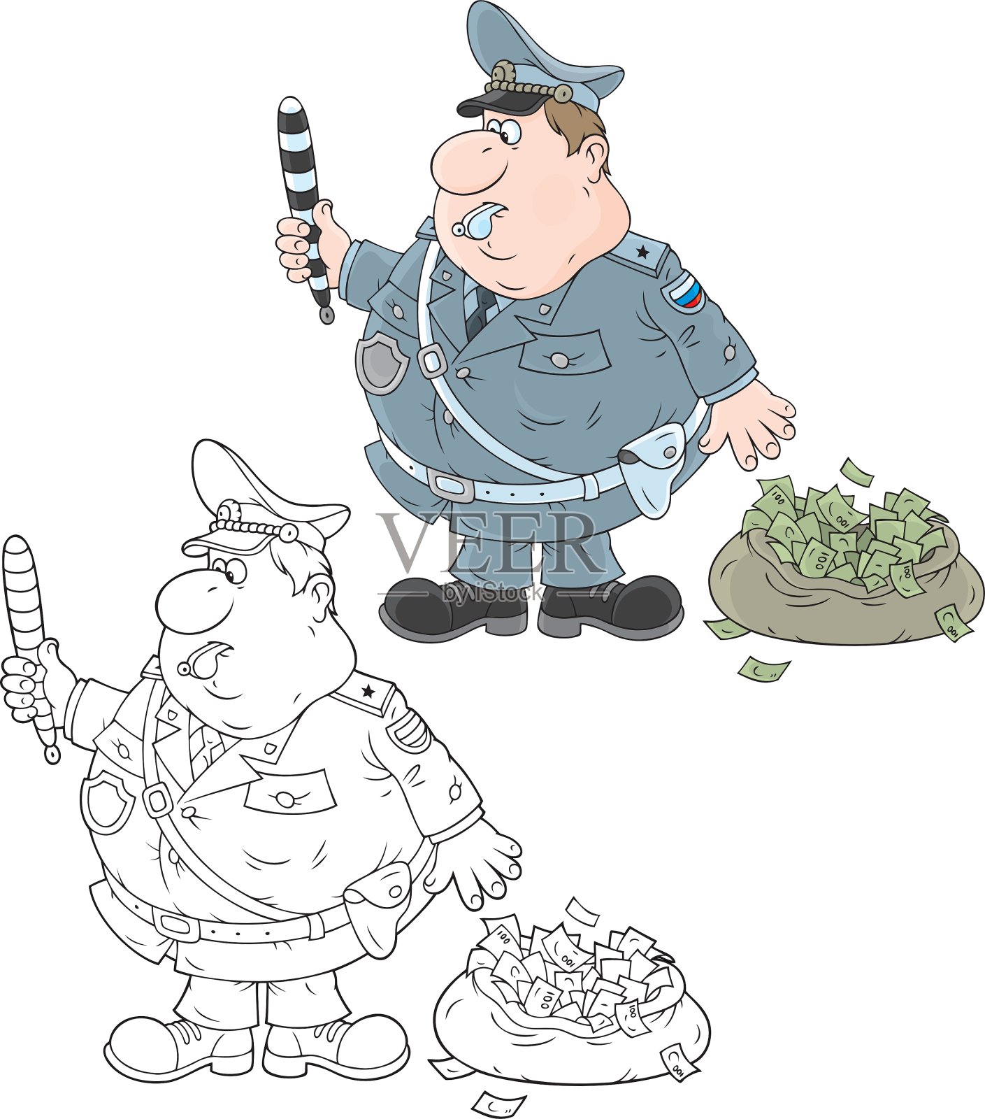 交通检查员设计元素图片