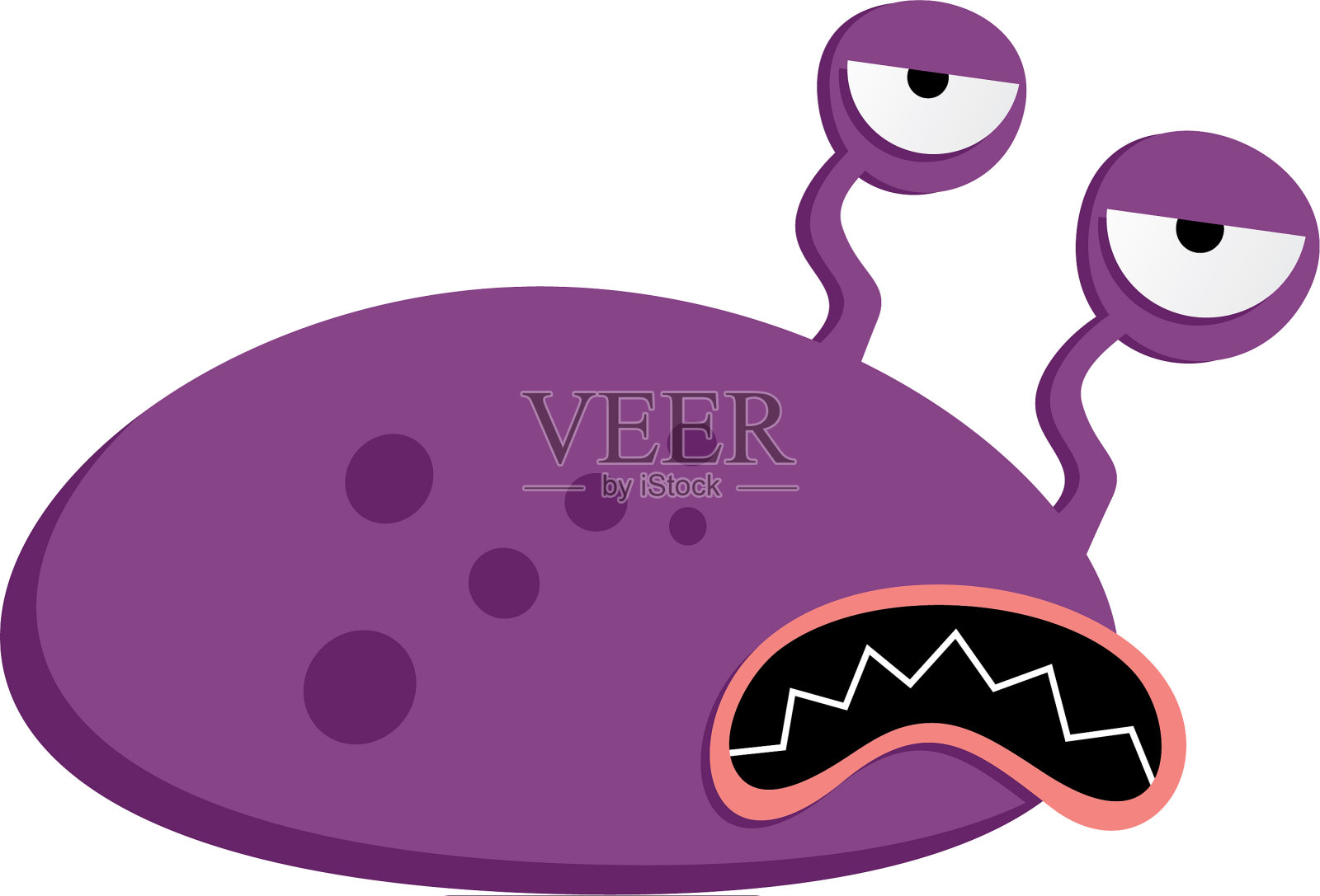 可爱可爱丑陋吓人滑稽吉祥物怪兽插画图片素材