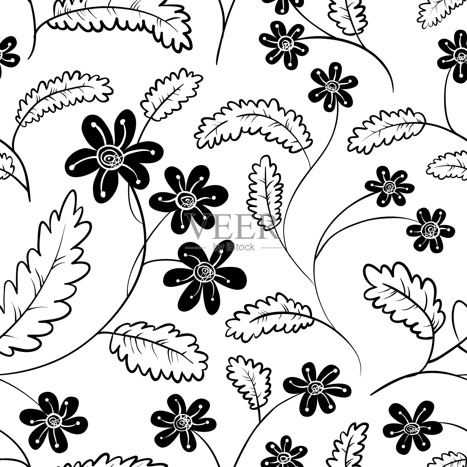 简约的无缝插画图片素材