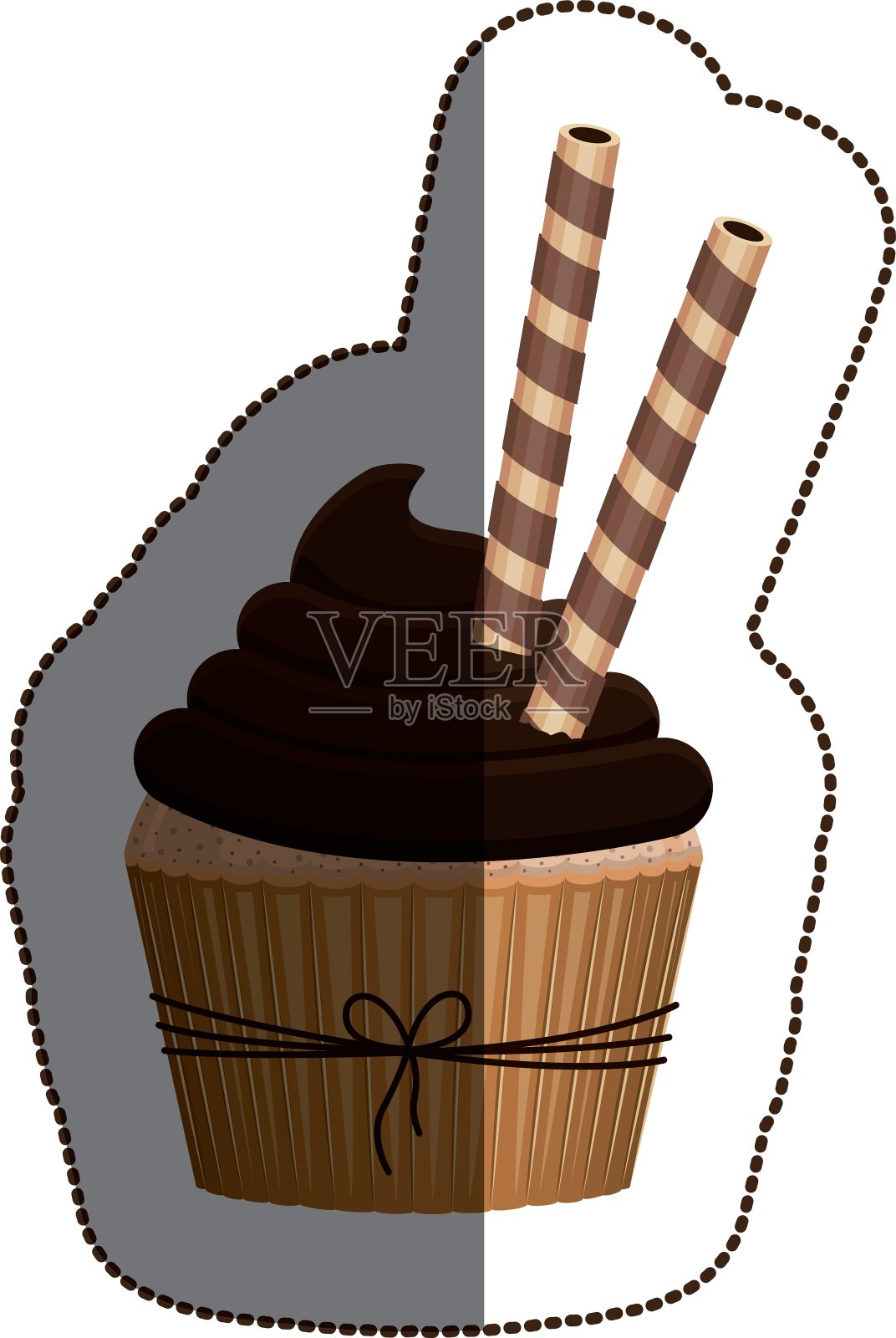 孤立的松饼设计插画图片素材