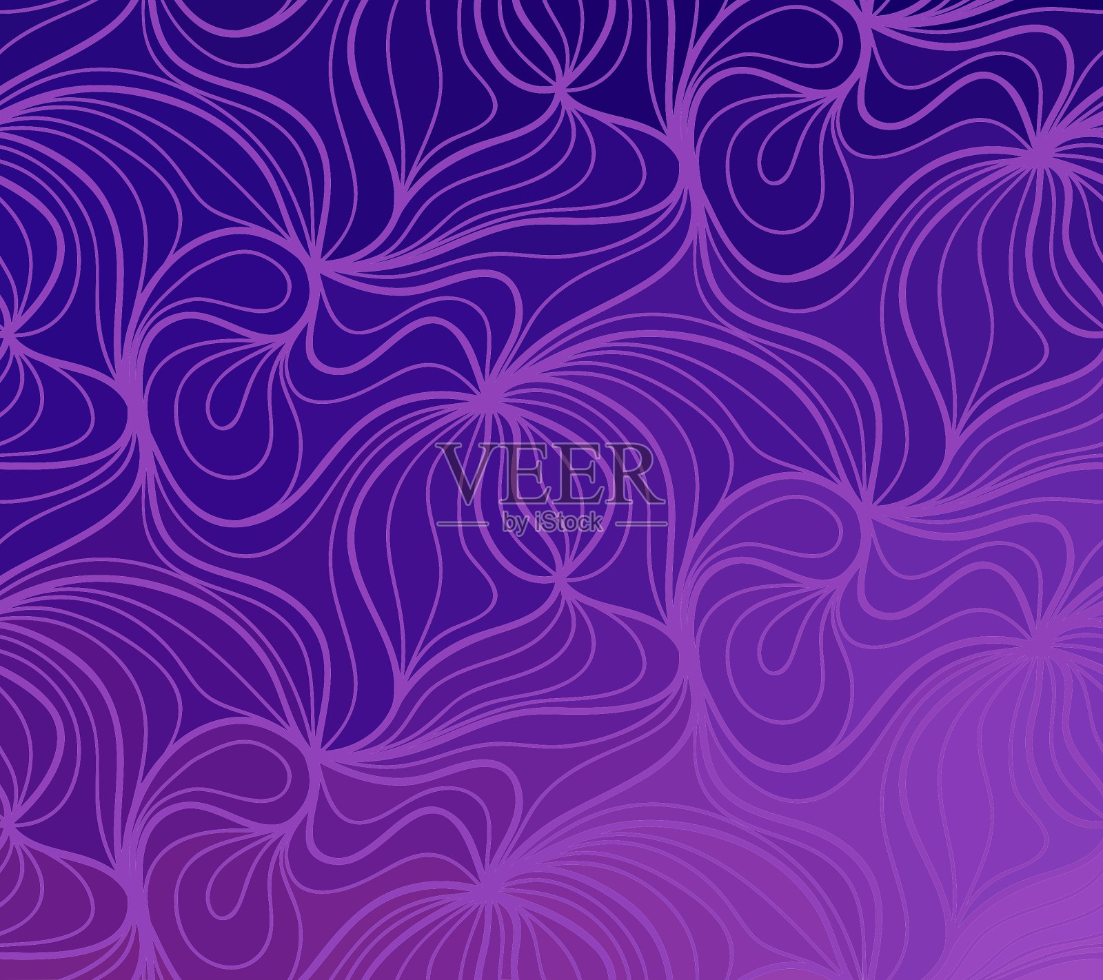 波浪背景的涂鸦手绘线插画图片素材