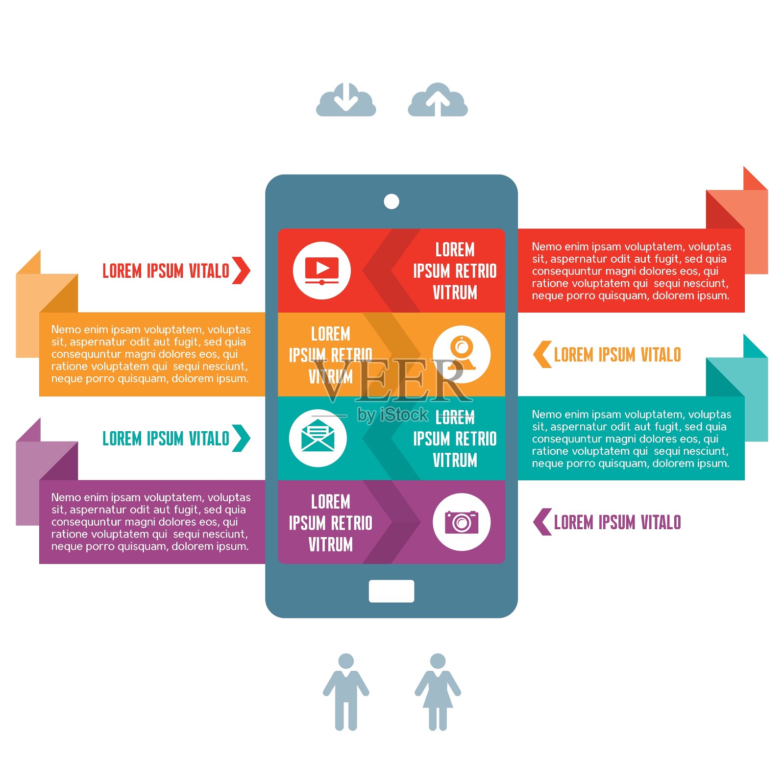 用于表示的信息图业务概念插画图片素材