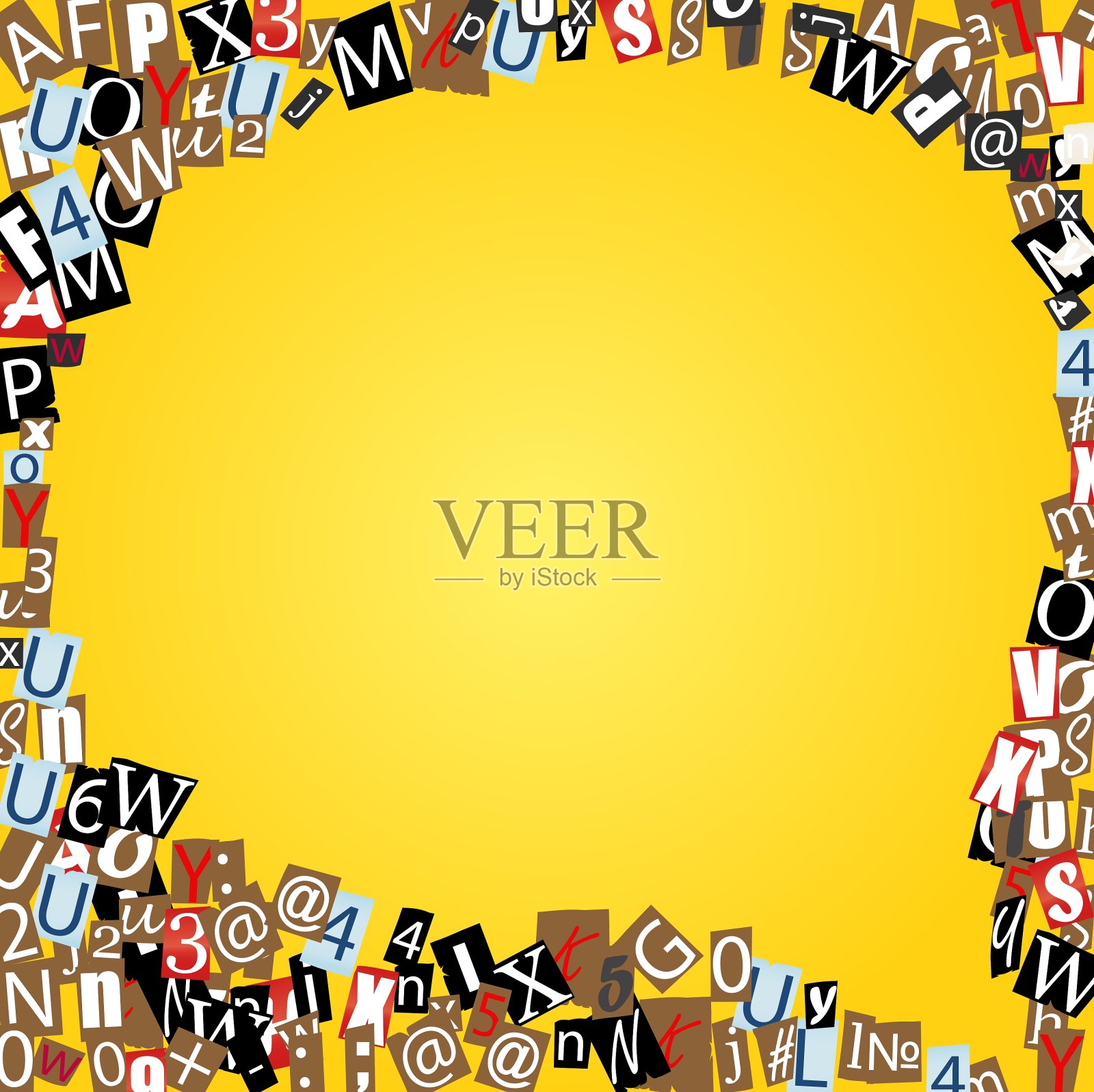 报纸上的信件插画图片素材