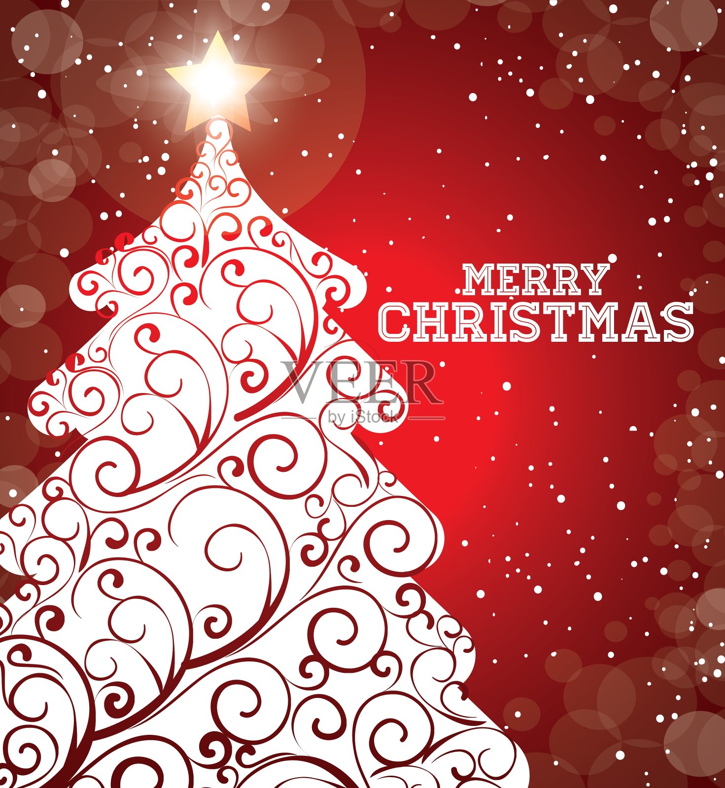 圣诞快乐彩色卡片设计插画图片素材