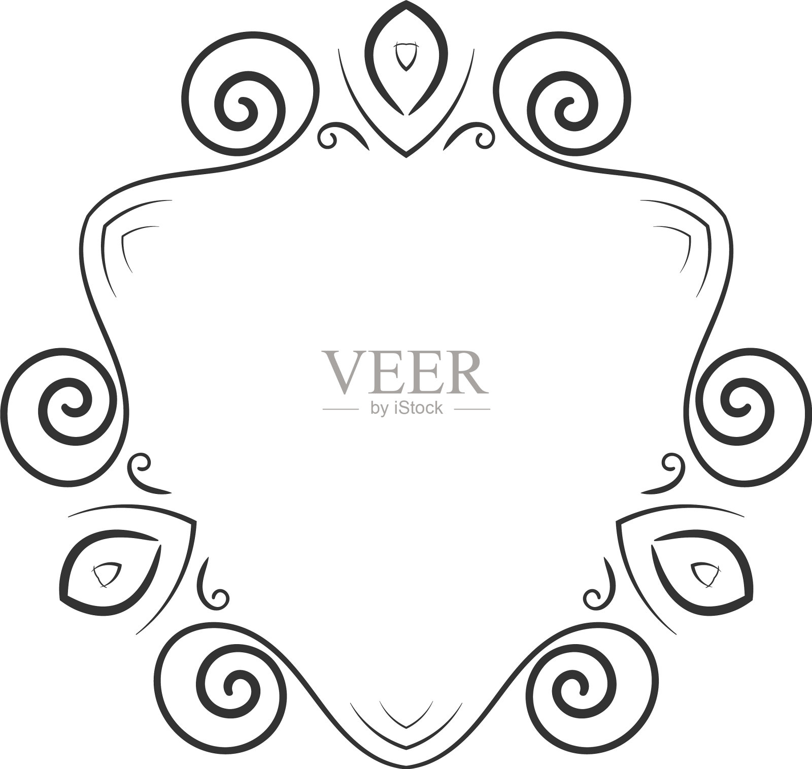 手绘框架构件插画图片素材