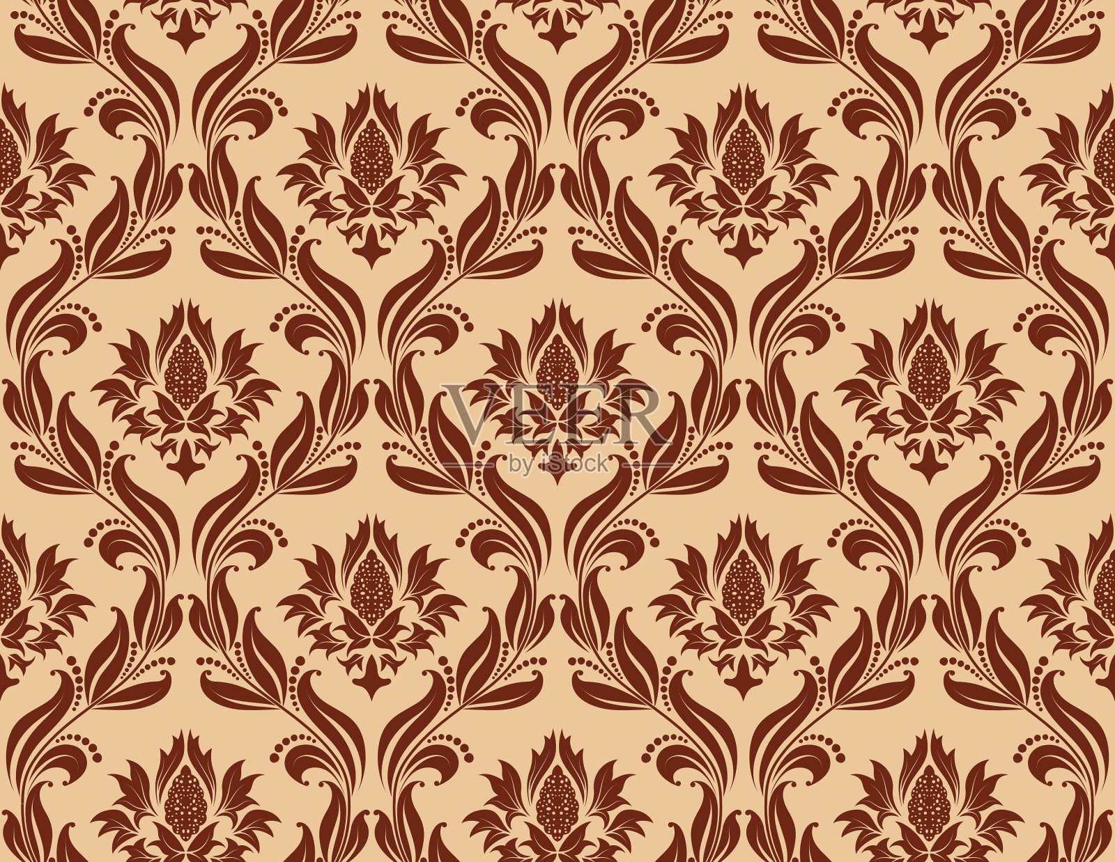 大马士革图案插画图片素材