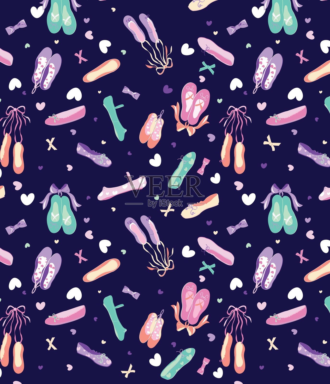 芭蕾舞拖鞋插画图片素材