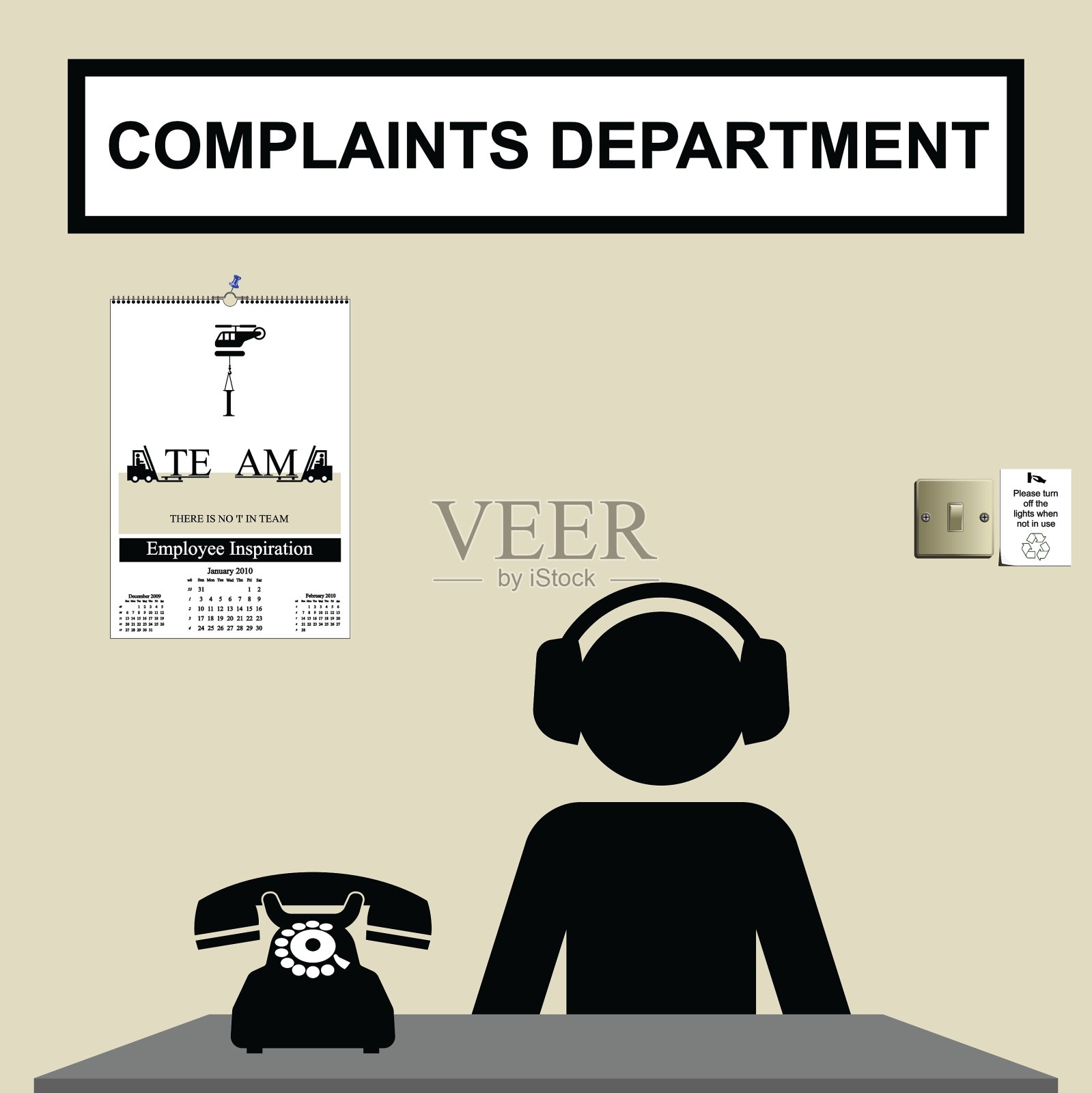 投诉部门插画图片素材