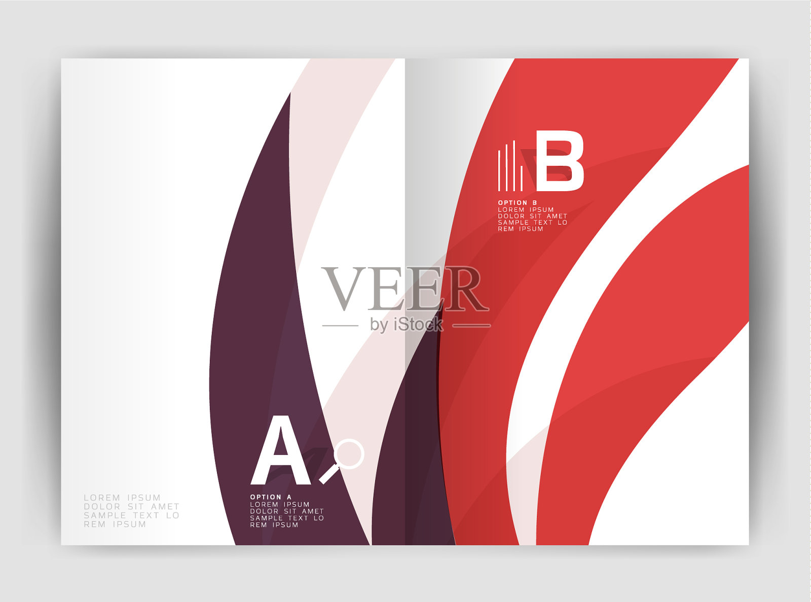 波浪设计业务手册或年报设计模板素材