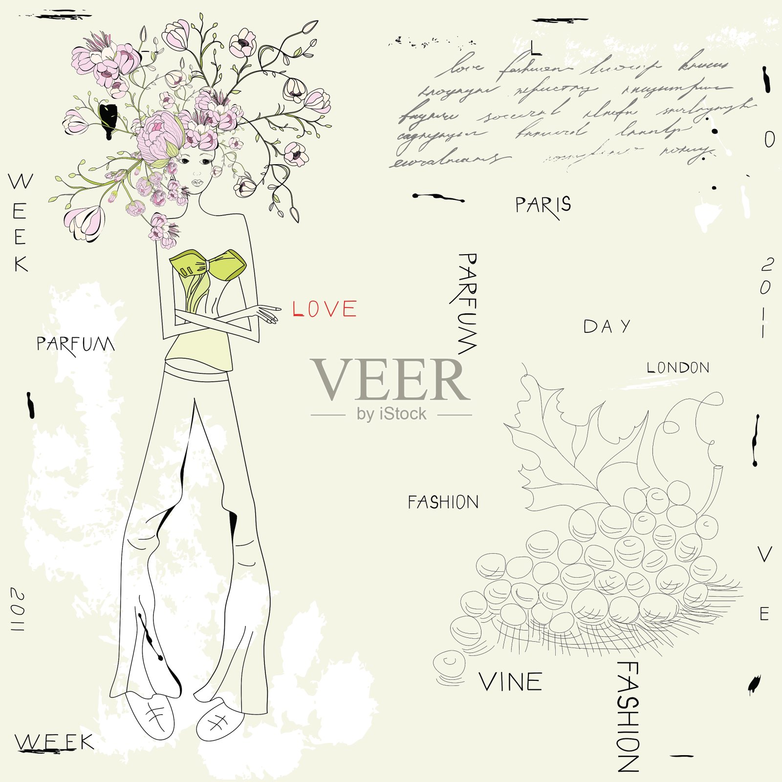 涂鸦风格的插图插画图片素材