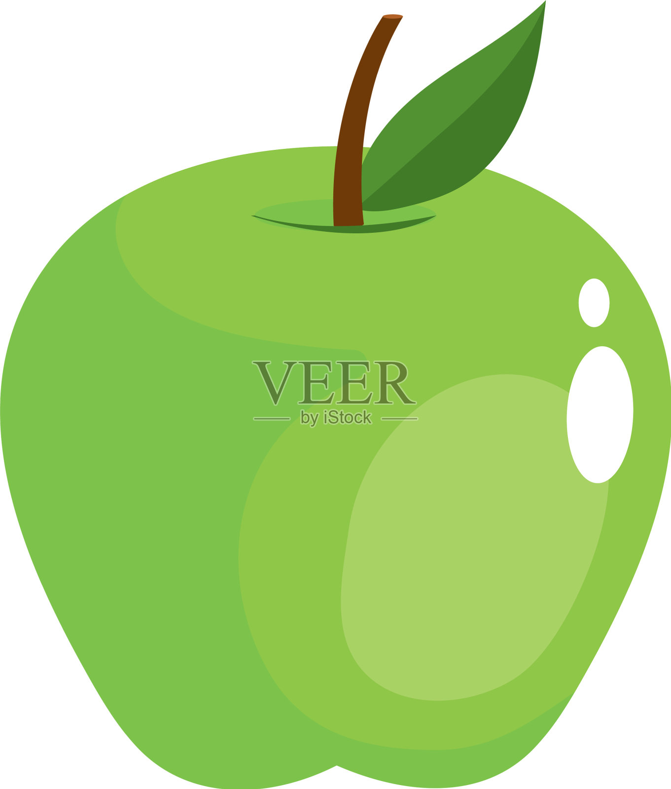 青苹果果实分离设计元素图片