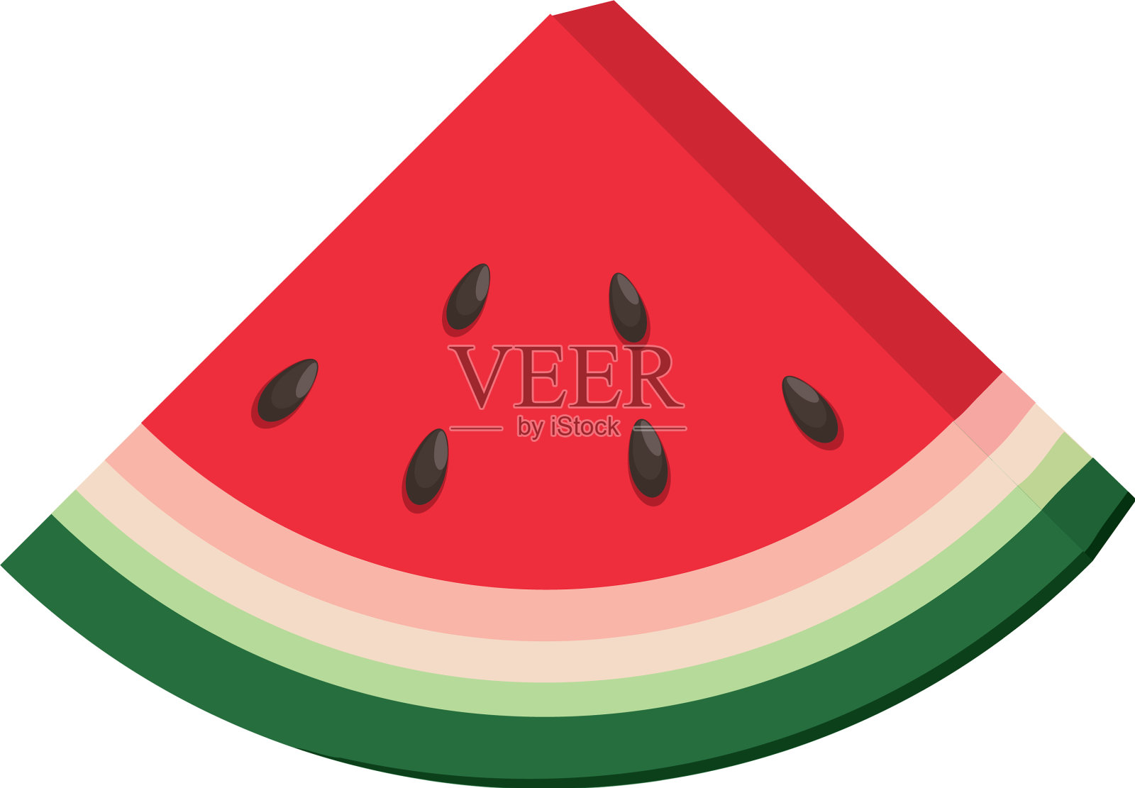 西瓜切片分离设计元素图片