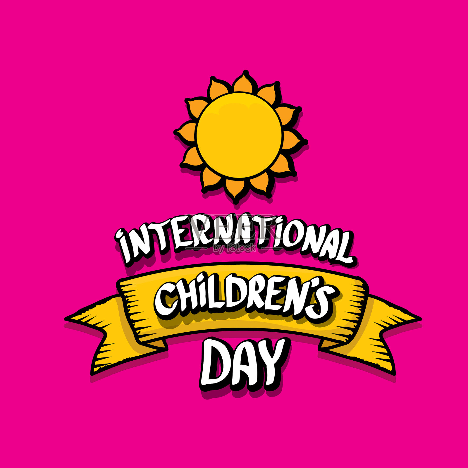 1 . 6月国际儿童节的背景插画图片素材