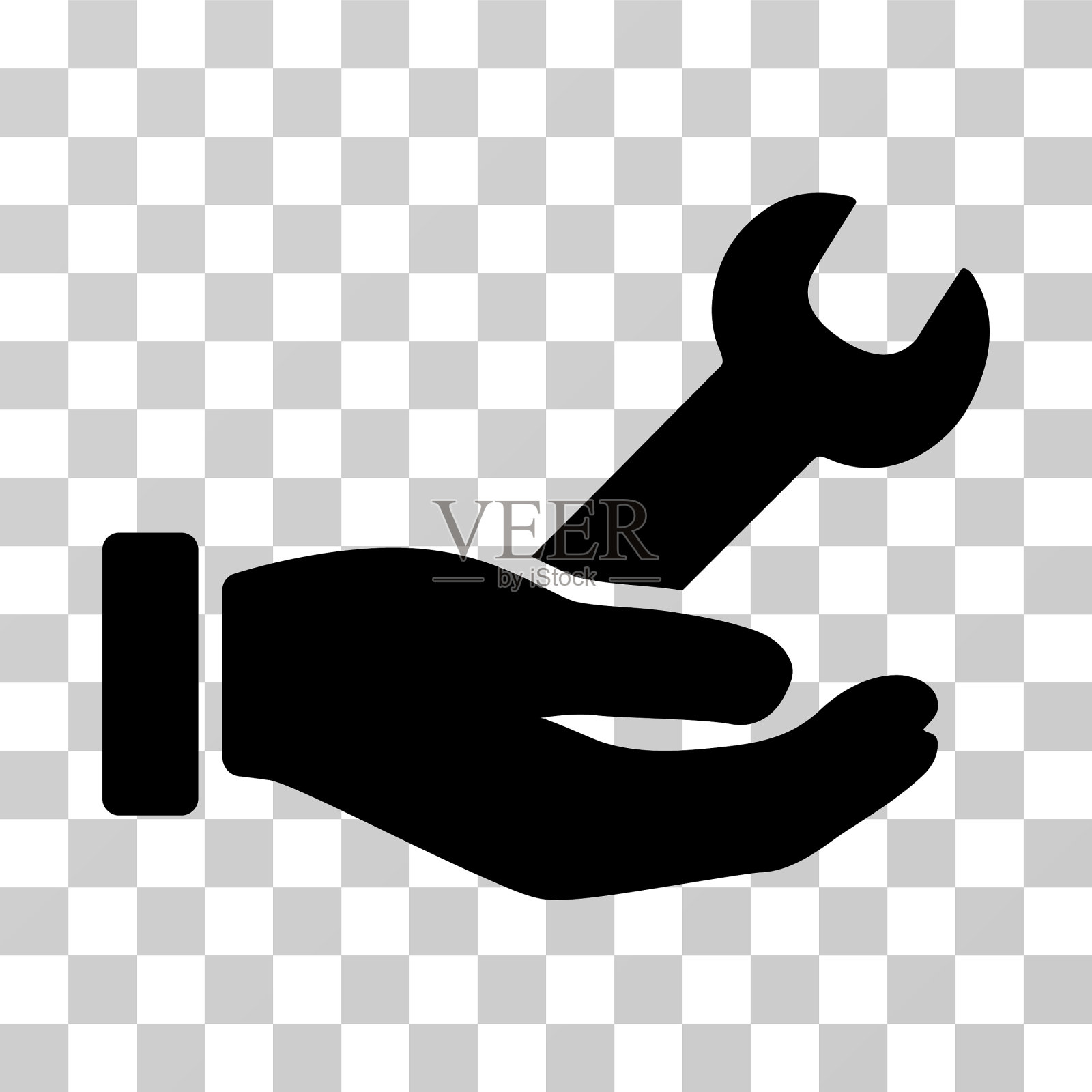 扳手维修手图标插画图片素材