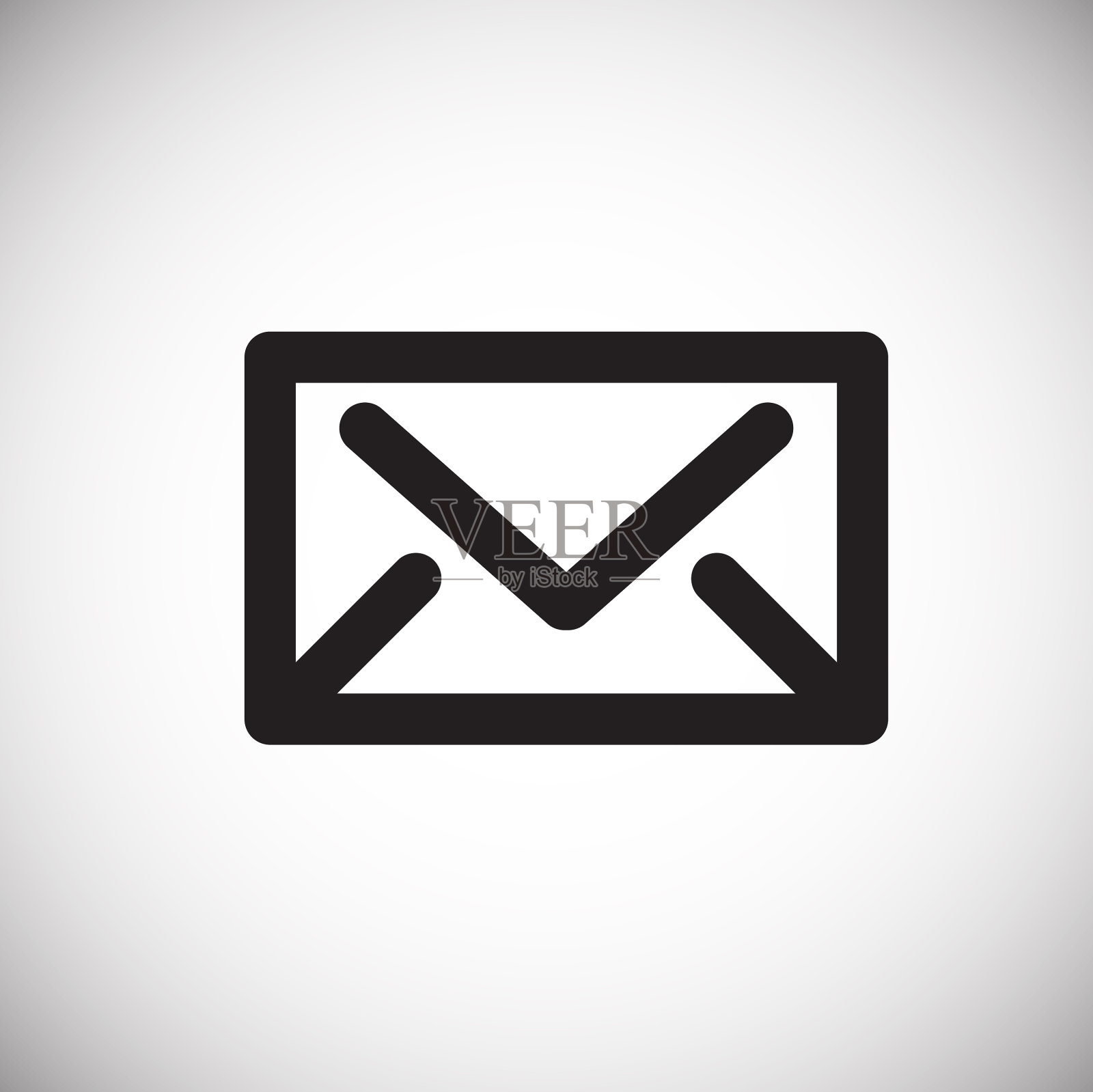 白色背景的信封图标素材