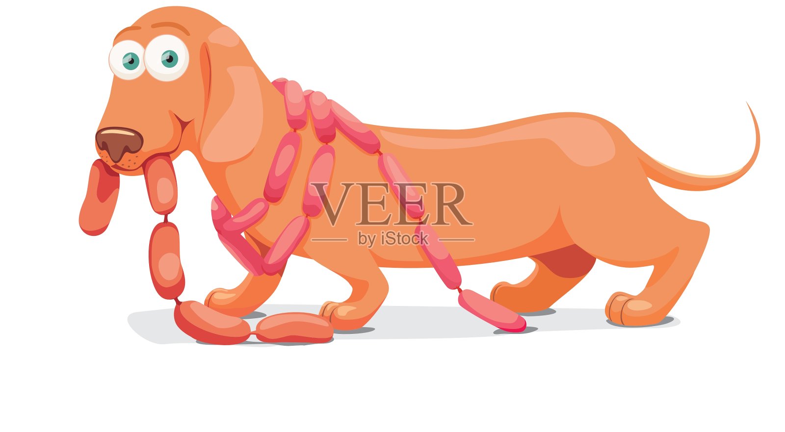 我最喜欢香肠了插画图片素材