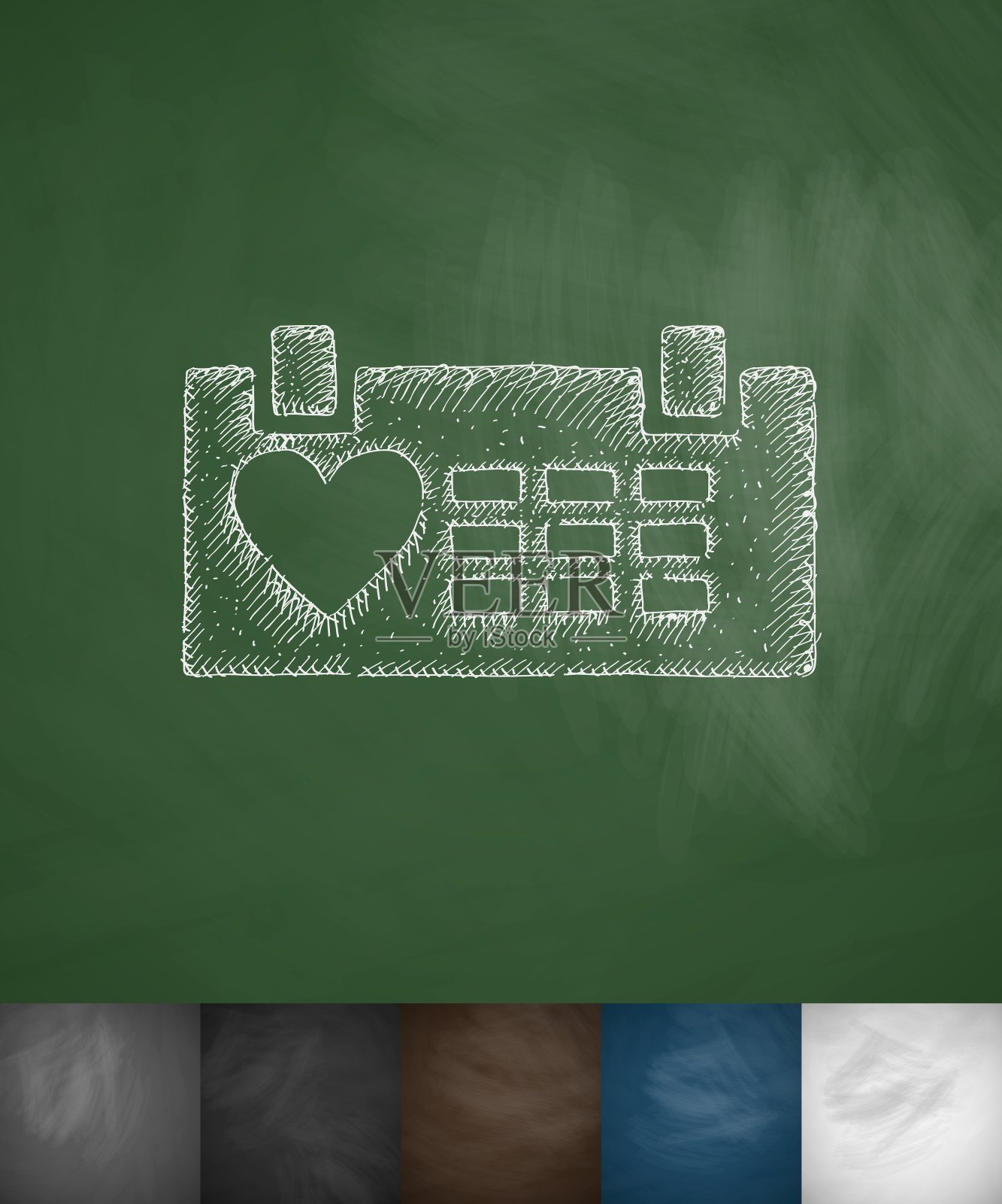 日期图标手绘插画图片素材