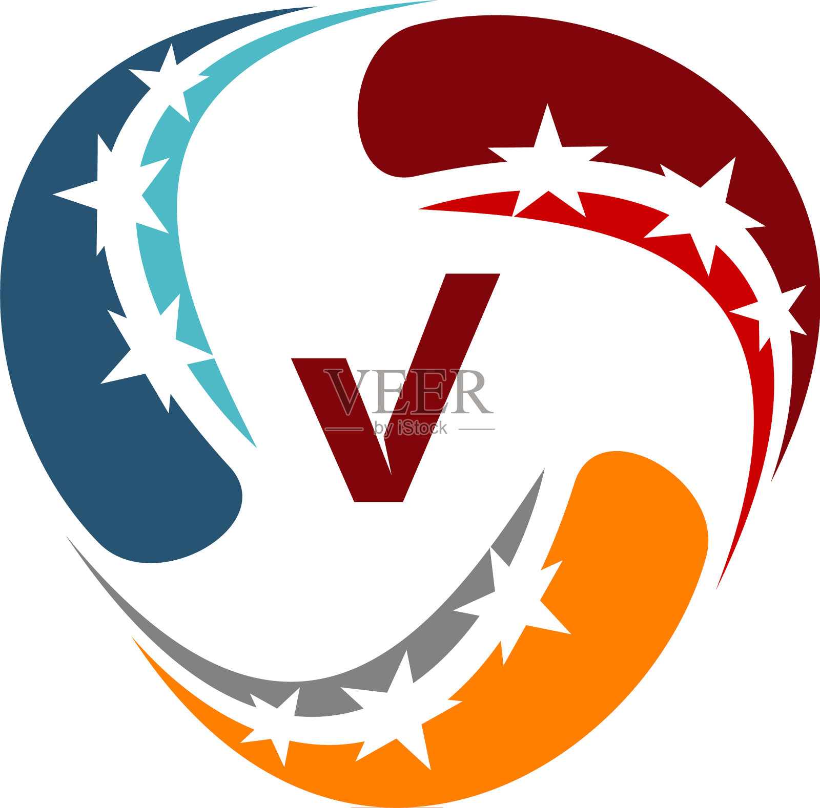 成功解字母v设计元素图片